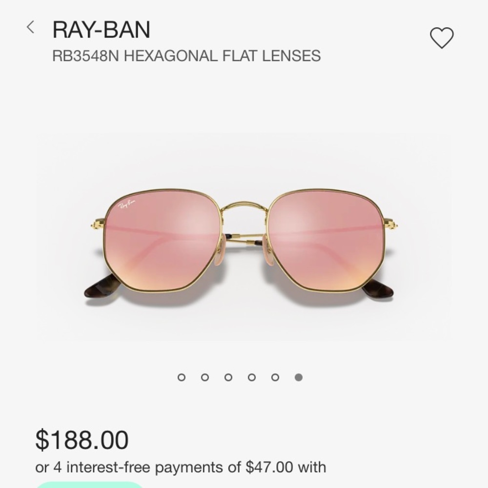Rayban RB3548 gold with pink/copper polarization